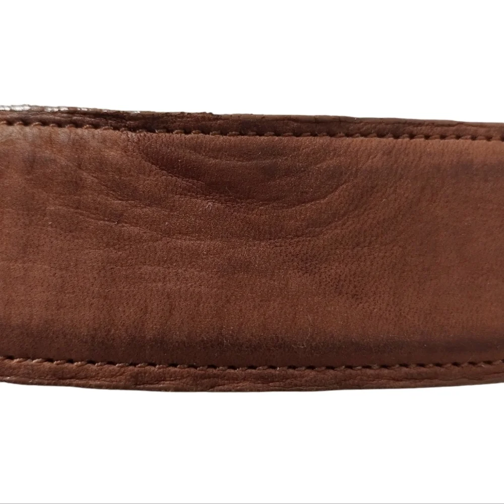 Zele Vintage Full‎ Grain Cowhide Leather Belt Womens size Med 30 Western, Casual